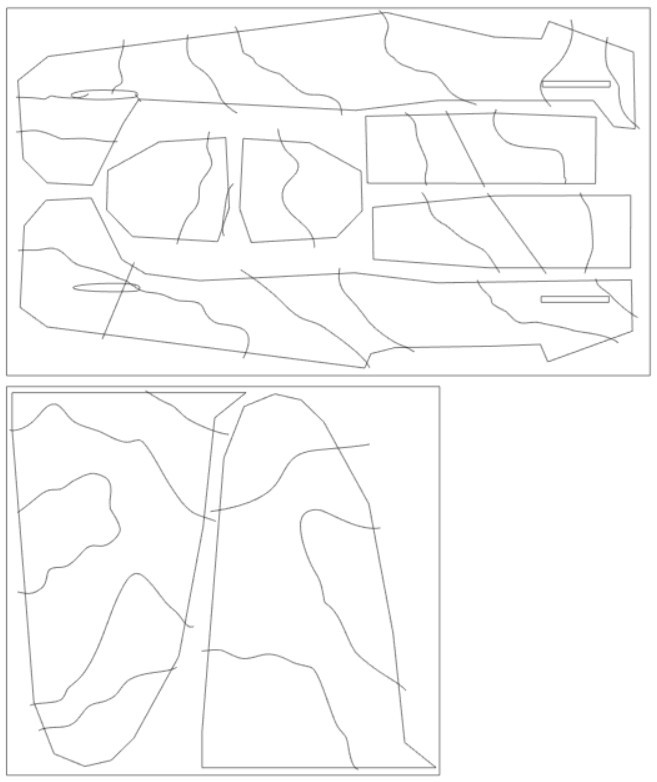 47003 1/72 Spitfire Mk.I camouflage surfaces (podle camo E Eduard 11143)