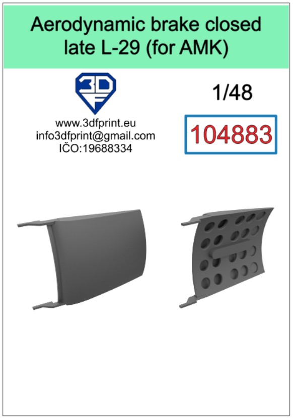 104883 1/48 aerodynamic brake closed late L-29 (AMK)