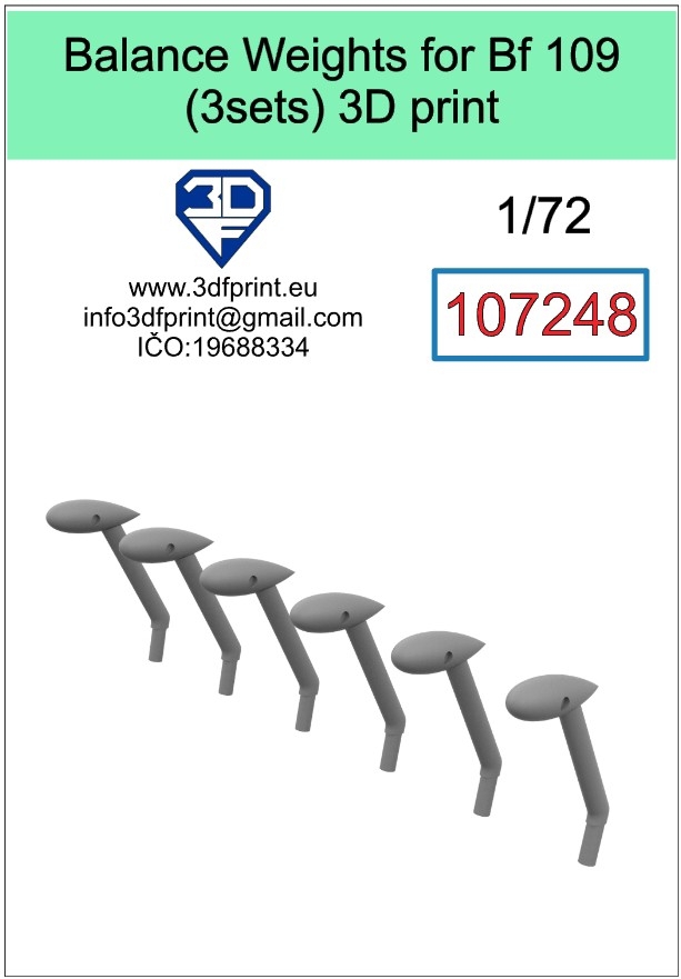 107248 1/72 Balance weights for Bf 109