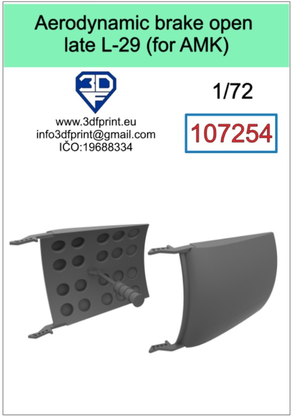 107254 1/72 aerodynamic brake open late L-29 (AMK)