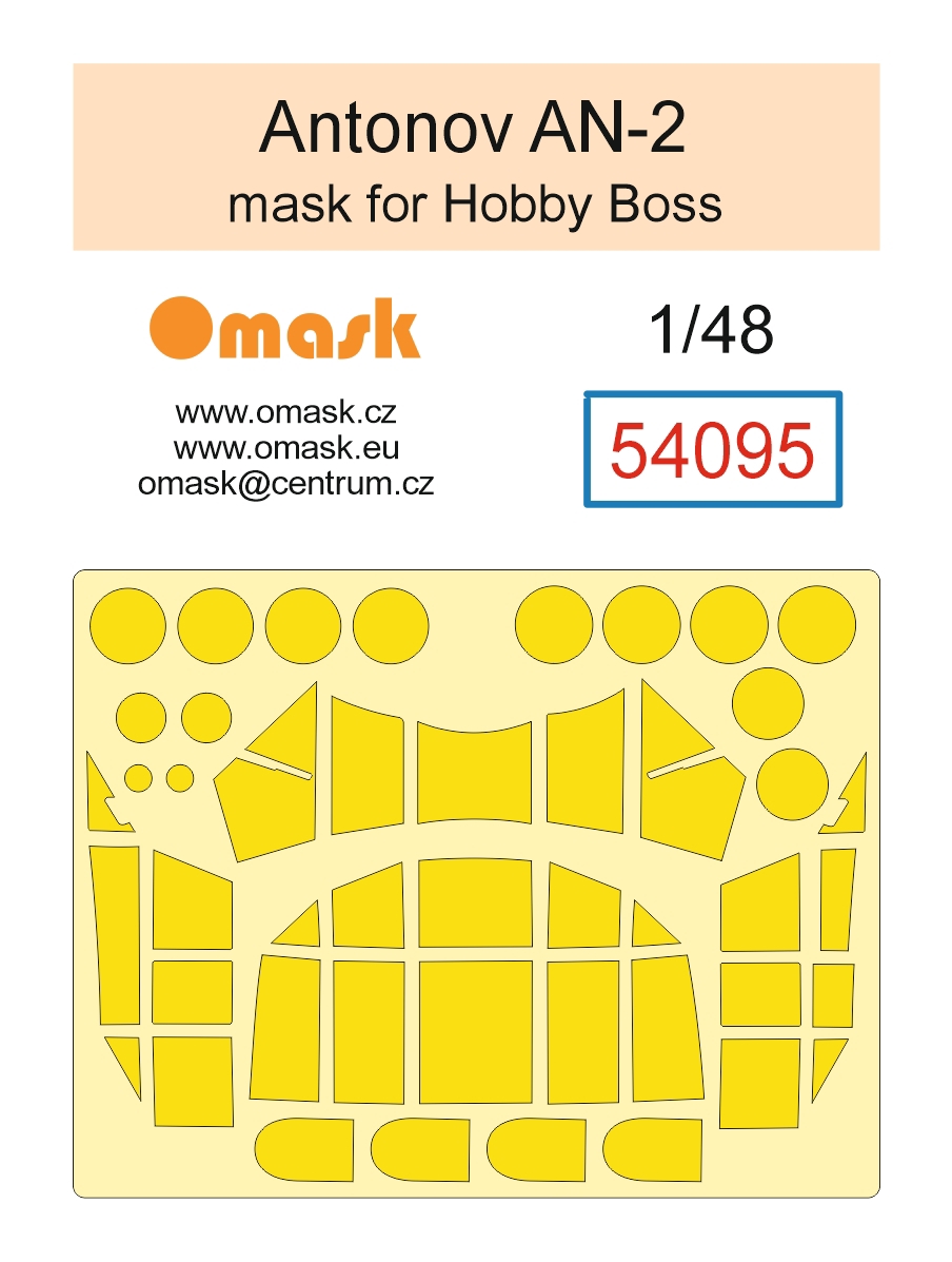 54095 1/48 Antonov AN-2 mask (for Hobby Boss)