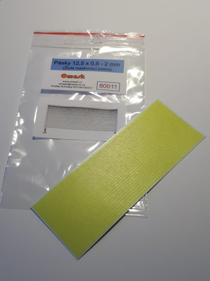 80011 Stripes 12 x 0,5 - 2 mm (yellow masking tape)