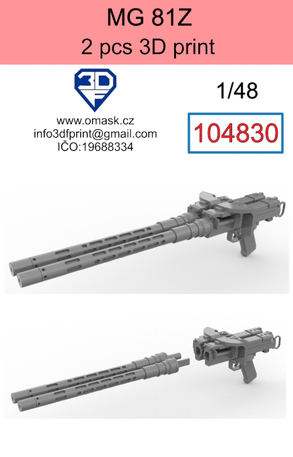 104830 1/48 MG-81Z (2 pcs) 3D print