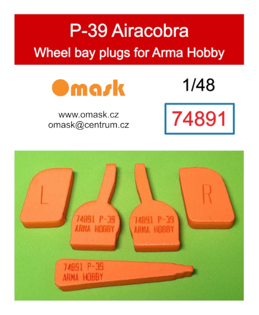 74891 1/48 P-39 Airacobra wheelbay plugs (for Arma Hobby)