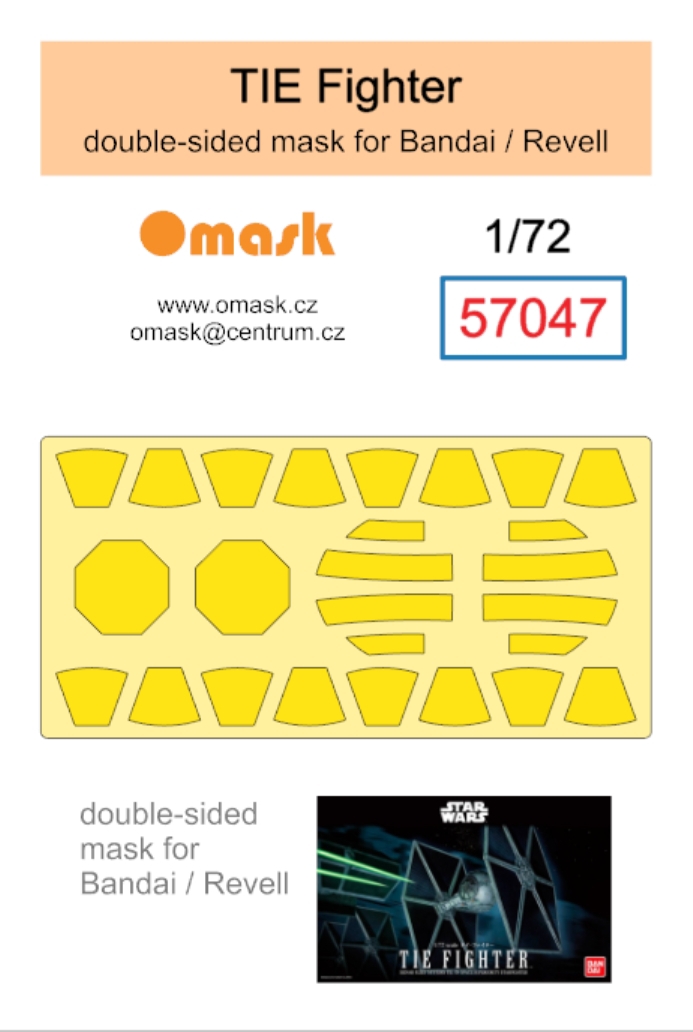 57047 1/72 TIE Fighter double-sided mask (for Bandai/Revell)