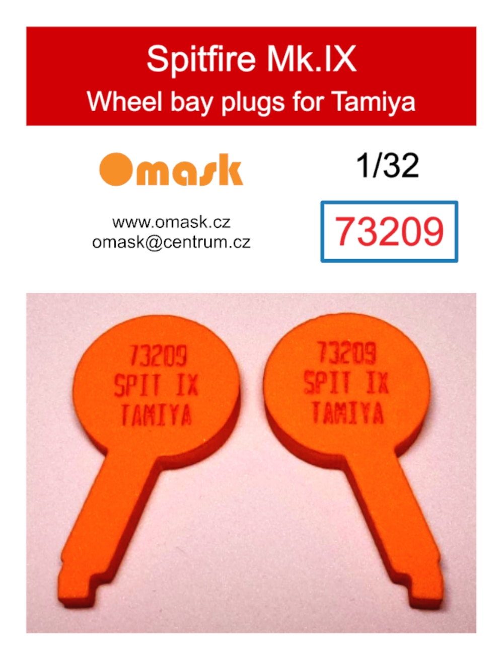 73209 1/32 Spitfire Mk.IX wheel bay plugs (for Tamiya)