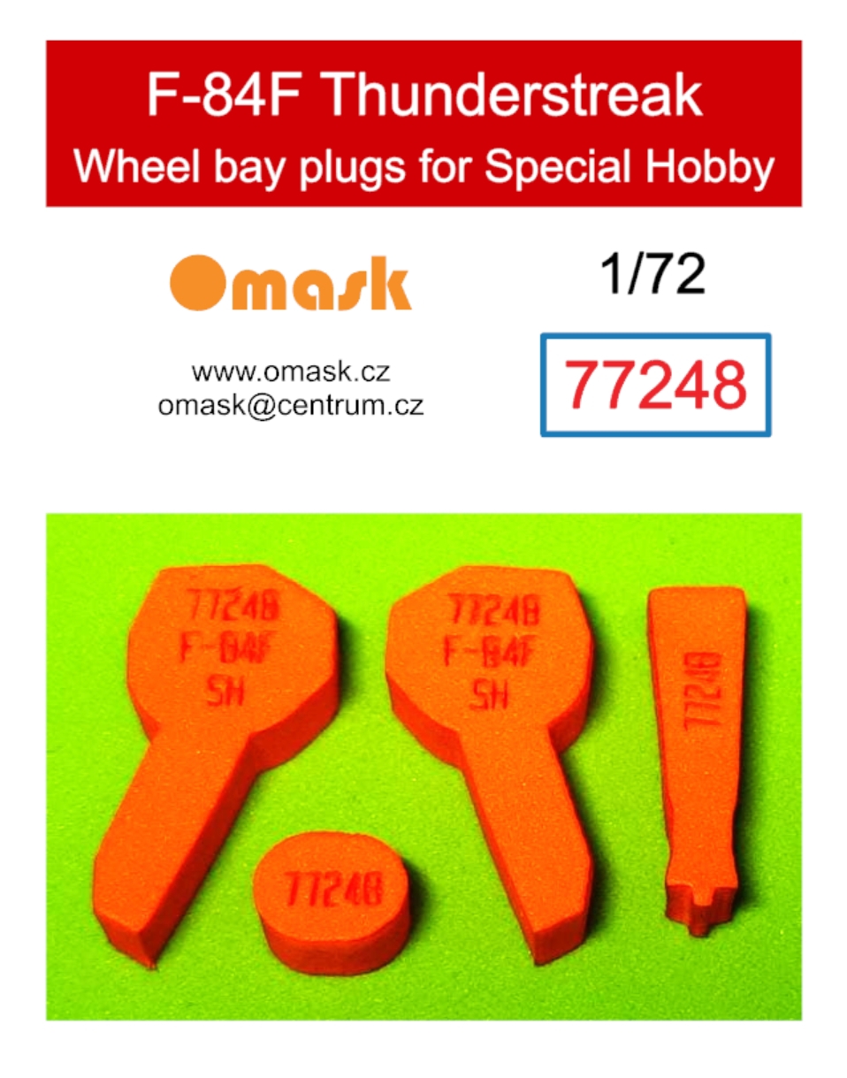 77248 1/72 F-84F Thunderstreak wheel bay plugs (for Special Hobby)