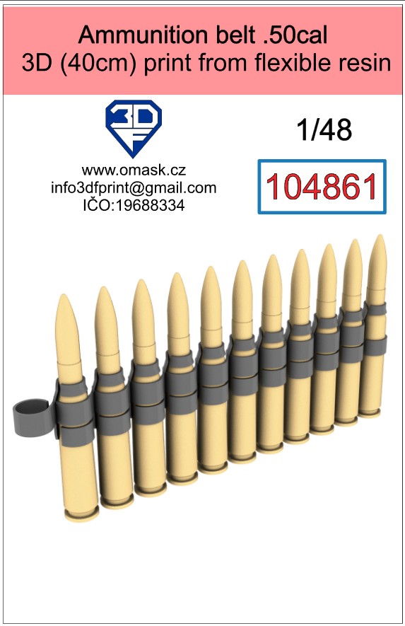 104861 1/48 Ammunition belt .50cal