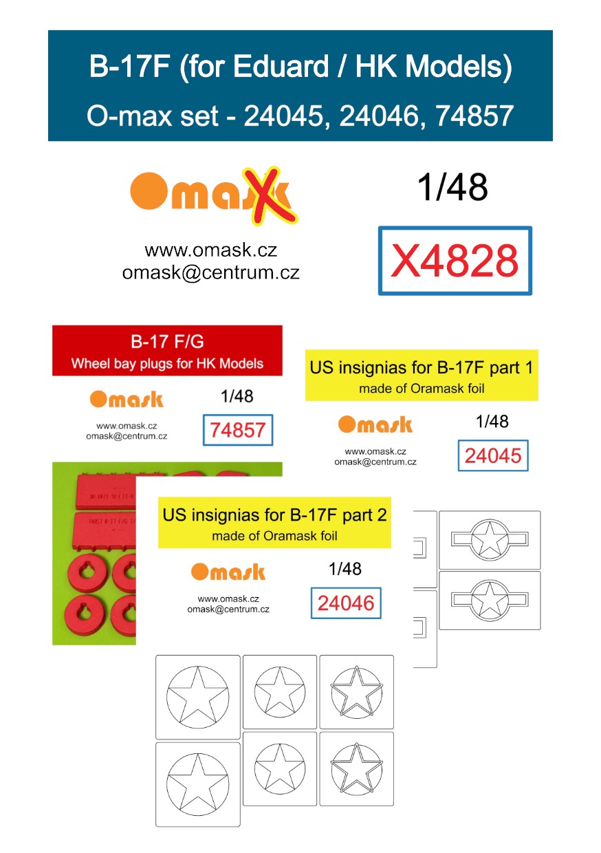 X4828 1/48B-17F O-max set (for Eduard/HK Models)