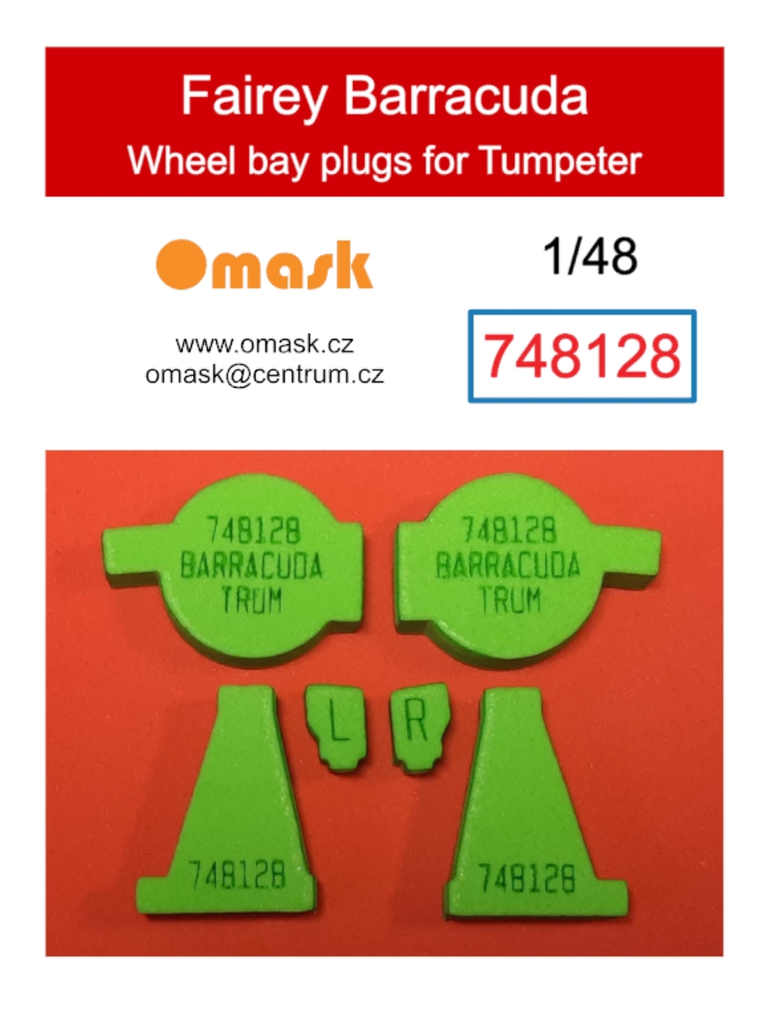 748128 1/48 Fairey Barracuda wheel bay plugs (for Trumpeter)