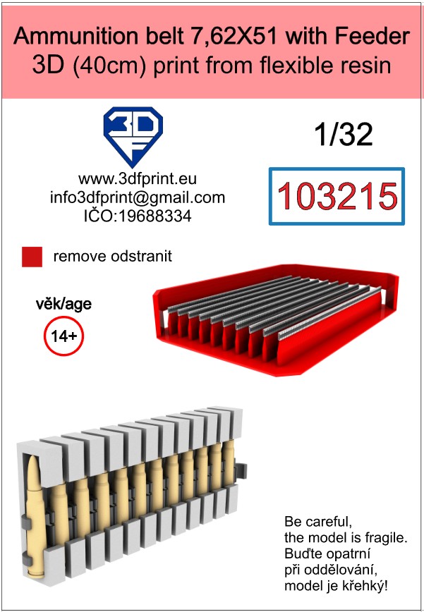 103215 1/32 ammunition belt 7,62x51