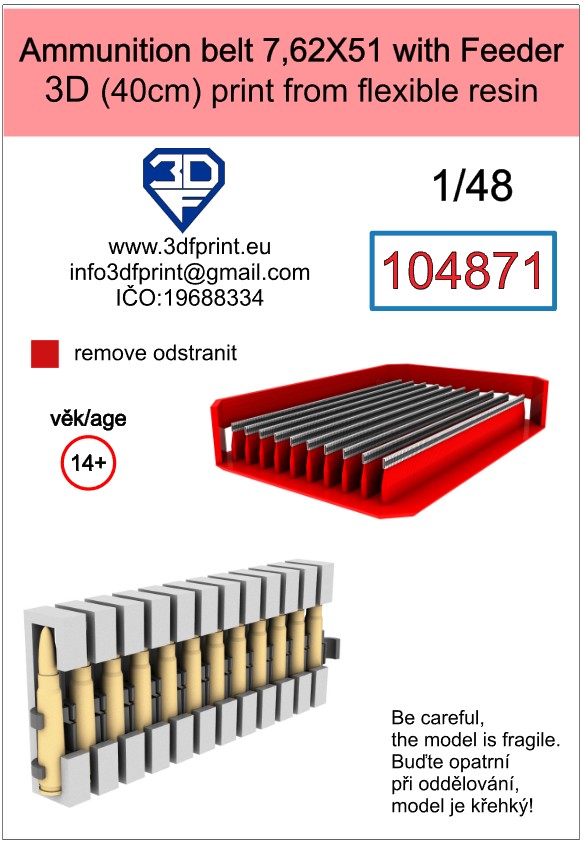 104871 1/48 ammunition belt 7,62x51