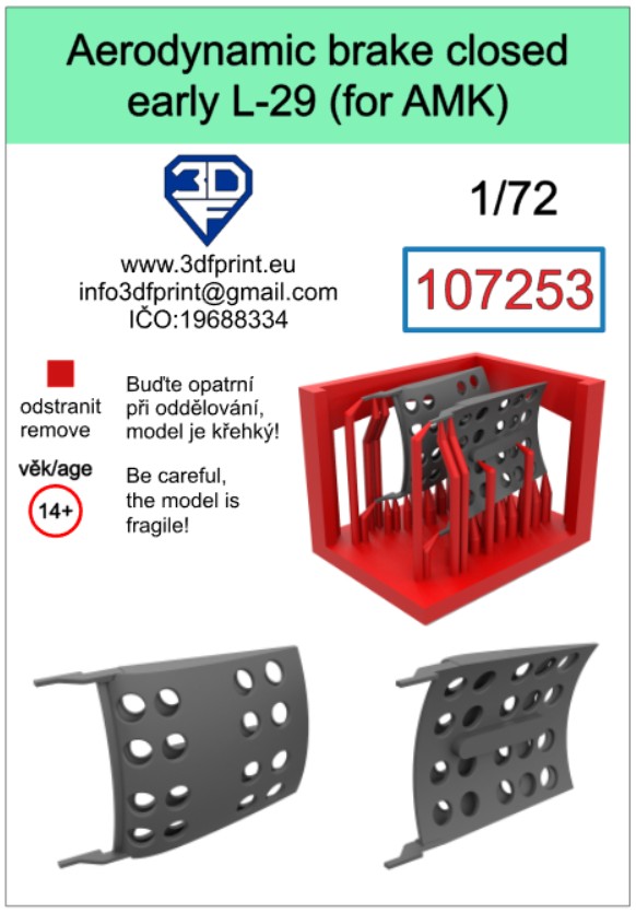 107253 1/72 aerodynamic brake closed early L-29 (AMK)
