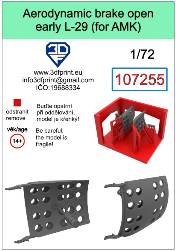 107255 1/72 aerodynamic brake open early L-29 (AMK)