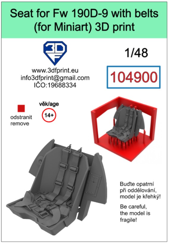 104900 1/48 Seat for Fw 190D-9 (Miniart)