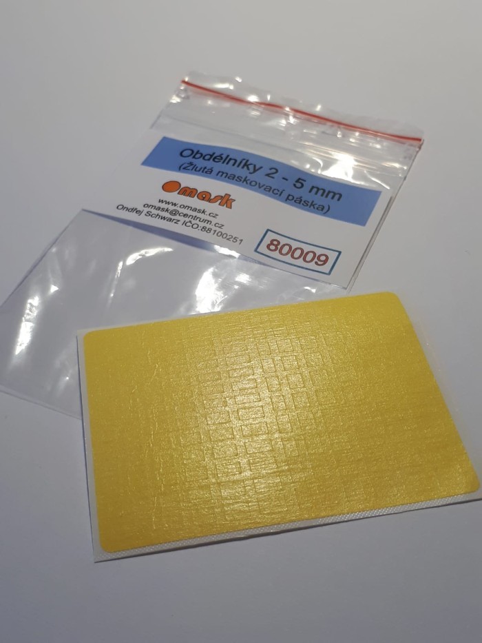 80009 Rectangles 2-5mm (yellow masking tape)