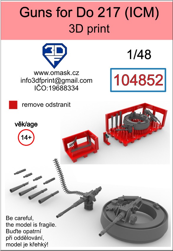104852 1/48 guns for Do 217 J/N ICM
