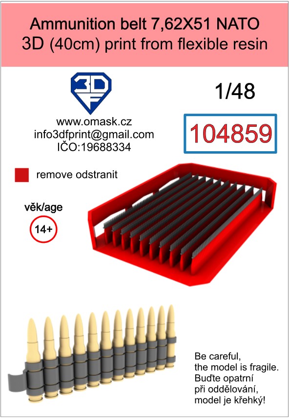 104859 1/48 Ammunition belt 7,62x51 NATO