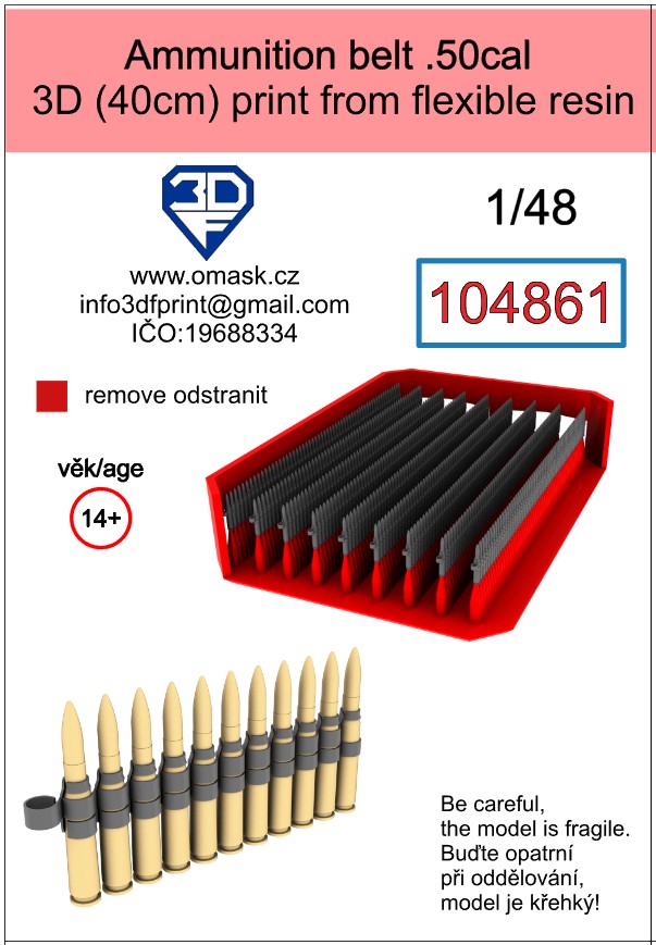 104861 1/48 Ammunition belt .50cal