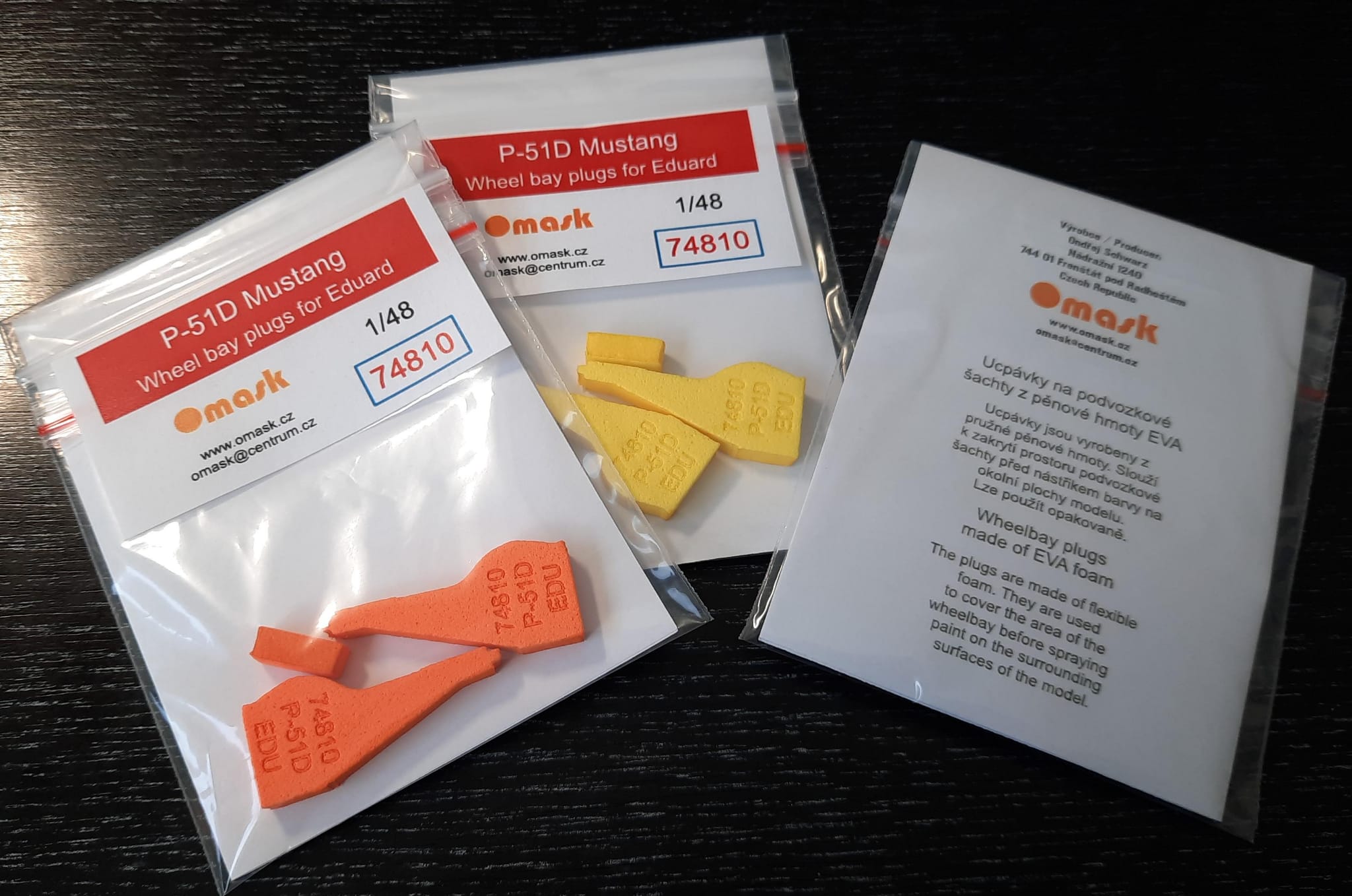 74810 1/48 P-51D Mustang wheel bay plugs (for Eduard)