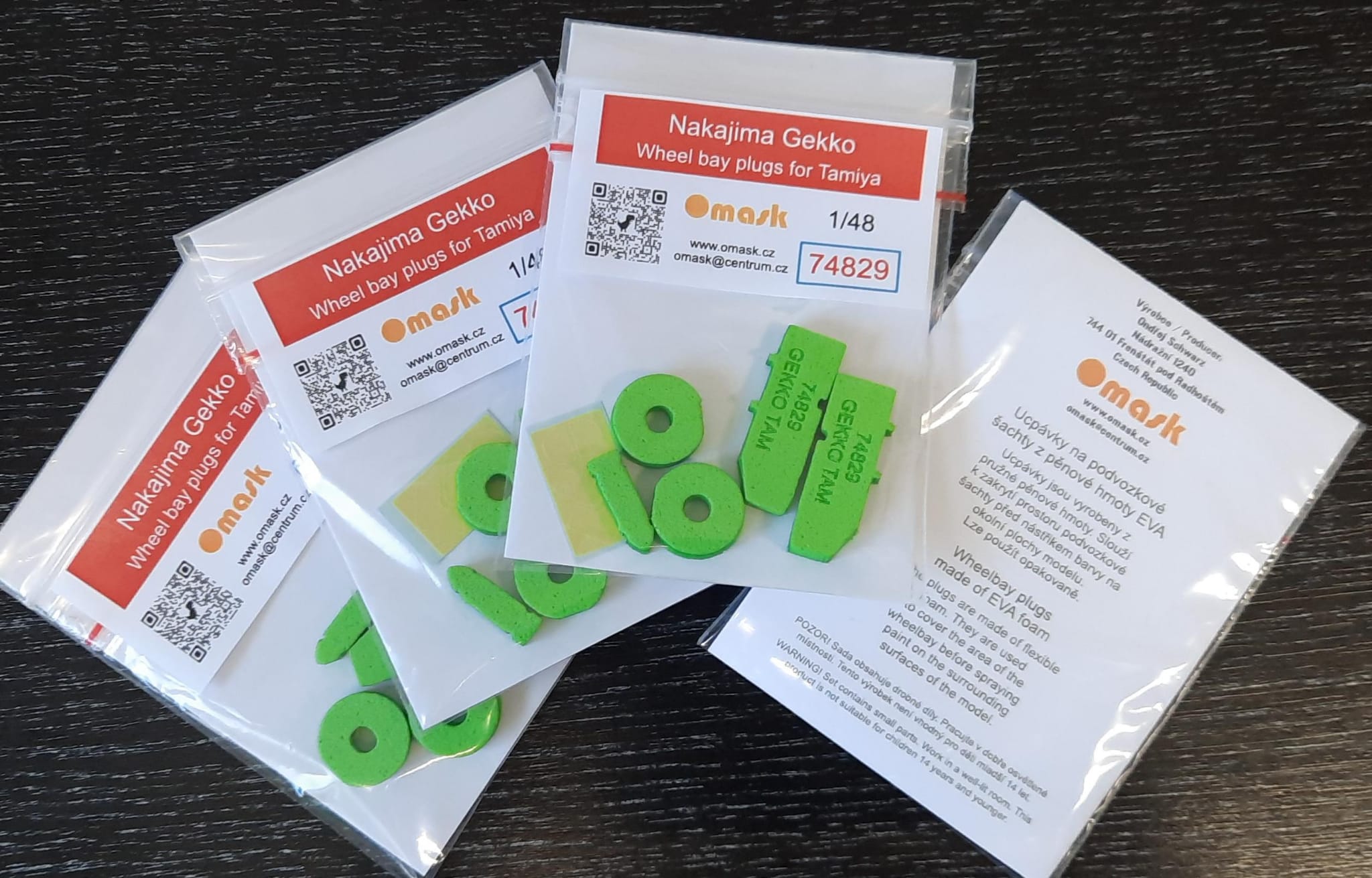 74829 1/48 Nakajima Gekko wheel bay plugs (for Tamiya)