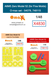 X4830 1/48 A6M5 Zero Model 52 O-max set (for Fine Molds)