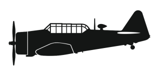 sticker T-6G Texan (15cm black)