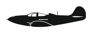 sticker P-39 Airacobra (15cm black)