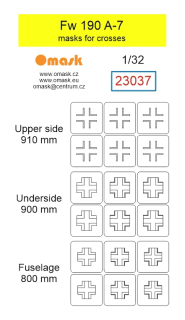 23037 1/32 Fw 190 A-7 masks for crosses
