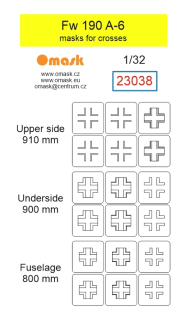 23038 1/32 Fw 190 A-6 masks for crosses
