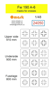 24050 1/48 Fw 190 A-6 masks for crosses