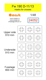 24052 1/48 Fw 190 D-11/13 masks for crosses