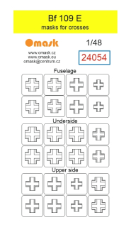 24054 1/48 Bf 109 E masks for crosses