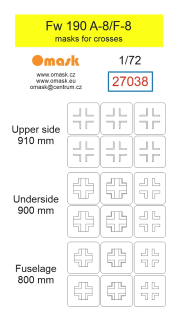 27038 1/72 Fw 190 A-8/F-8 masks for crosses