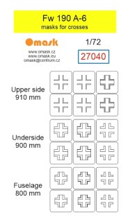 27040 1/72 Fw 190 A-6 masks for crosses