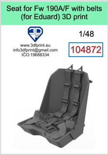 104872 1/48 Seat for Fw 190A/F with belts