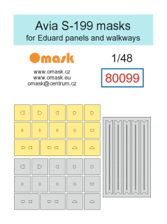 80099 1/48 Avia S-199 masks for panels and walkways (for Eduard)