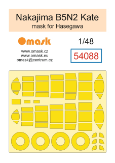 54088 1/48 Nakajima B5N2 Kate mask (for Hasegawa)