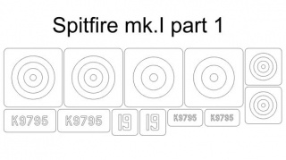 34013 1/48 Spitfire Mk.I part 1 (for Eduard 11143 kamo A)