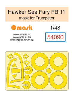 54090 1/48 Hawker Sea Fury FB.11 mask (for Trumpeter)
