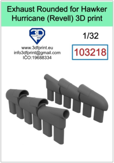 103218 1/32 Exhaust for Hurricane Mk.II Rounded