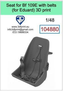 104880 1/48 Seat for Bf 109E (Eduard) with belts