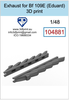 104881 1/48 Exhaust for Bf 109E (Eduard)