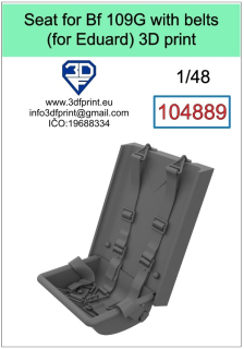 104889 1/48 Seat for Bf 109G with belts (Eduard)