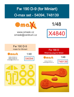 X4840 1/48 Fw 190 D-9 O-max set (for Miniart)