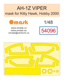 54096 1/48 AH-1Z Viper mask (for Kitty Hawk, Hobby 2000)