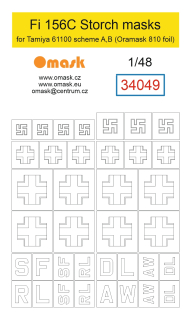 34049 1/48 Fi 156C Storch mask (for Tamiya 61100 scheme A,B)