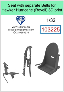 103225 1/32 Seat with separate belts for Hurricane Mk.II
