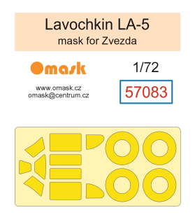 57083 1/72 Lavochkin LA-5 mask (for Zvezda)