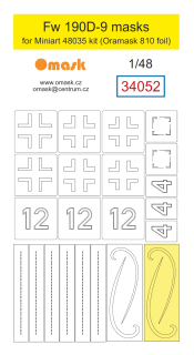 34052 1/48 Fw 190D-9 mask (for Miniart 48035)
